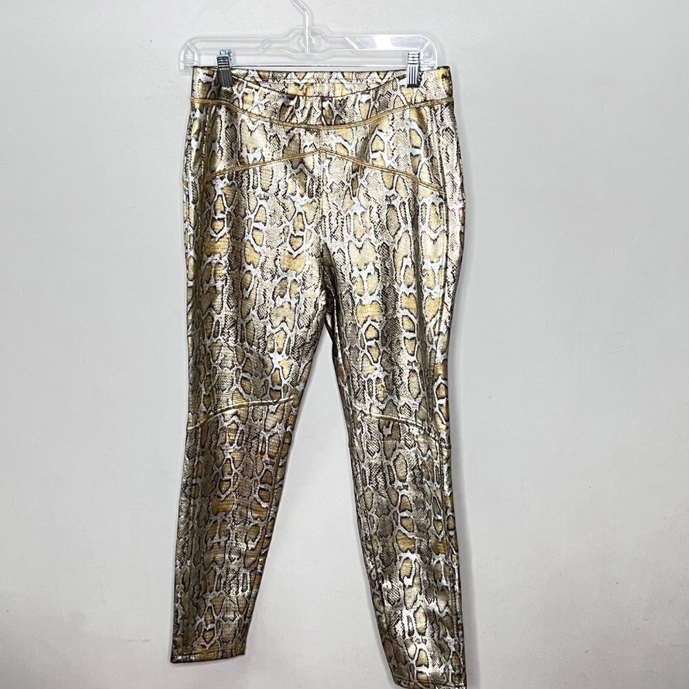 Free‎ People Rio Snakeskin Skinny Leggings High Rise Sz M Animal Print Boho